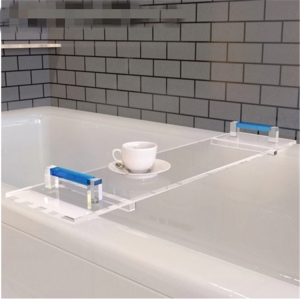 plateau acrylique transparent pour salle de bain 