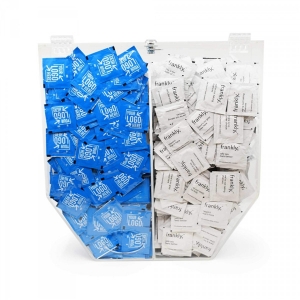 Distributeur de préservatif à 2 compartiments