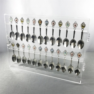 présentoir de cuillère souvenir en acrylique transparent