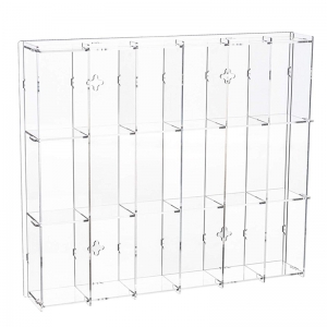 boîte de présentation d'allumettes en acrylique transparent 18 compartiments 