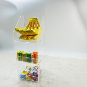 Cabinet d'affichage rack acrylique acrylique détachable 3 niveaux 
