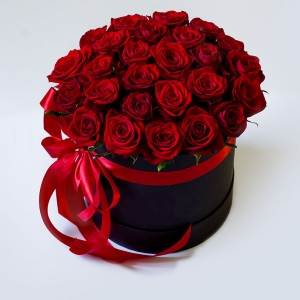 Boîte noire de roses de préserve extra large