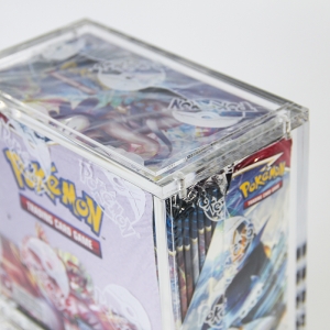 Empilage moderne et vintage Pokemon Affichage de boîtes de booster en acrylique magnétique 