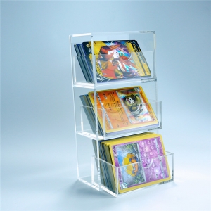 Boîte de rangement de jeu de cartes magiques en acrylique transparent avec tiroirs 