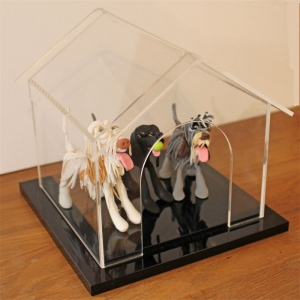 Chenil de chien acrylique maison de chat lucite personnalisé en gros 