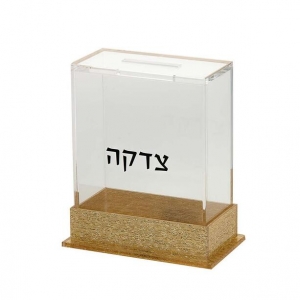 Tirelire de bienfaisance en acrylique Tzedakah Box 