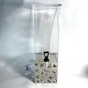 Distributeur de boissons en acrylique transparent carré de 2 gal, vente en gros 