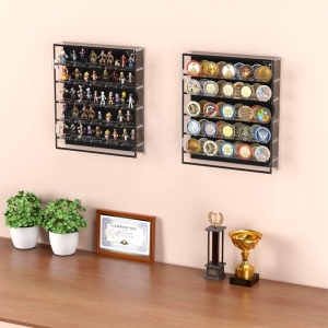 supports d'affichage de pièces de monnaie en acrylique