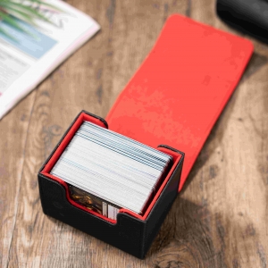 Couvercle à rabat magnétique pour boîte à cartes 