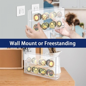 Vitrine magnétique détachable pour pièces de monnaie de défi en acrylique 
