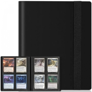 Classeur à 4 pochettes en cuir PU