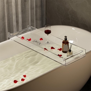 Plateau de baignoire en acrylique transparent