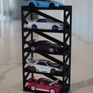 Présentoir de modèle de voiture avec étagères