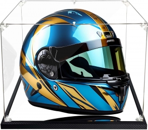 Grande vitrine de casque en acrylique rectangulaire 
