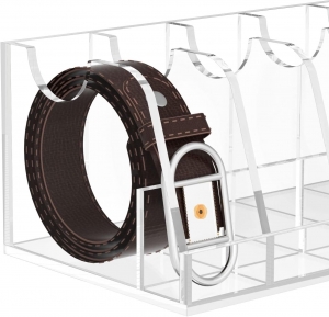 Support de rangement pour ceinture en acrylique à 7 compartiments 