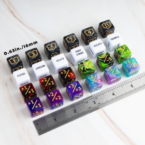 Dés MTG 63 pièces pour accessoires de jeu de cartes 