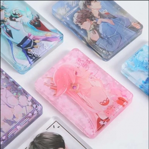 Voyageur liquide acrylique personnalisé en gros de sables mouvants d'anime 