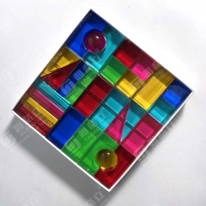 Blocs de pierres précieuses en acrylique 3D