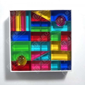 Vente en gros Cubes de pierres précieuses acryliques colorées OEM 