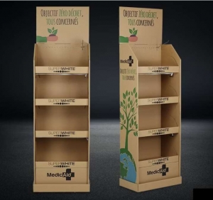présentoir en carton présentoir de supermarché 