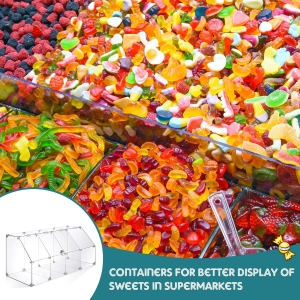 Distributeur de nourriture au détail transparent 