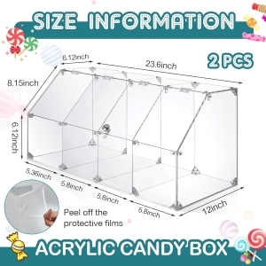 Distributeur de nourriture au détail transparent 
