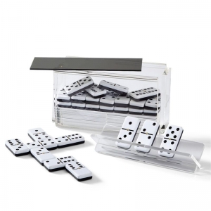 Ensemble de jeux Domino Lucite acrylique