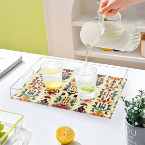 plateau acrylique transparent avec insert