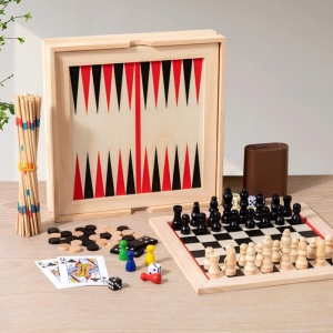 set de jeu en bois tout-en-un
