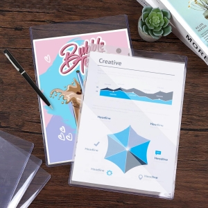 Protégeurs de magazines de page de papier en plastique dur 