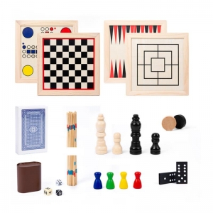 tout-en-un en bois volant les échecs pick pick stick backgammon xo jeu d'échecs 