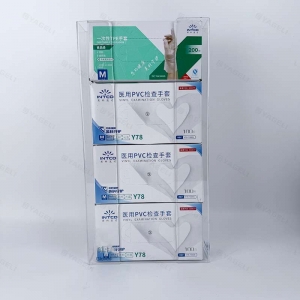 Dispensateur de gants acryliques transparents personnalisables 