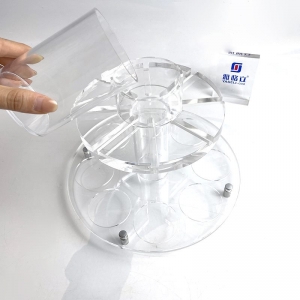 Ensemble de coupes de kiddouch Judaica Shabbat en cristal transparent en lucite 