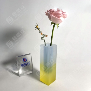 Vase acrylique transparent dégradé personnalisé