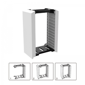 Support de rangement robuste à plusieurs niveaux pour disques de jeu 