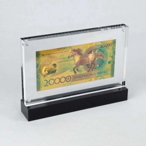 Cadre acrylique personnalisé pour billets de banque 