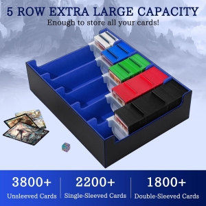 Boîte de rangement en cuir pour cartes à collectionner en gros 