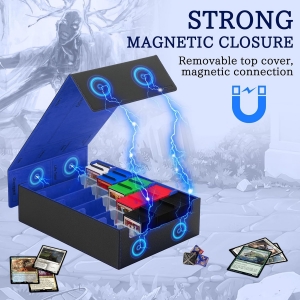 Boîte de rangement en cuir pour cartes à collectionner en gros 