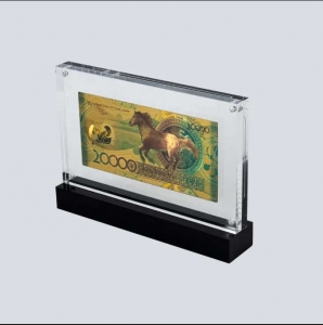 cadre d'affichage de billets de banque en acrylique