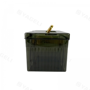 Boîte de rangement pour cartes en plastique vert foncé, classée PSA, avec serrure 