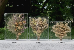 Boîte de présentation de fleurs préservées en acrylique en gros 