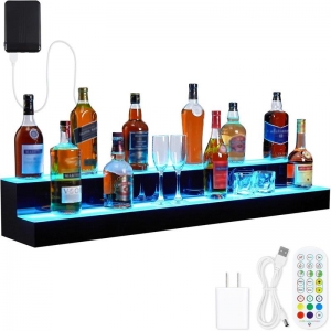 présentoir à vin transparent avec lumière