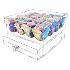 boîte en acrylique pour roses préservées
