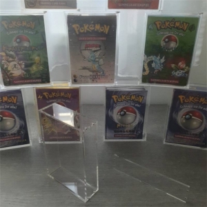 Étui en acrylique pour deck Pokémon WOTC avec couvercle magnétique 