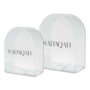Boîte de Sadaqah Tzedakah en acrylique en gros 