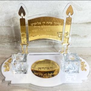 plateau de décoration de shabbat judaïque