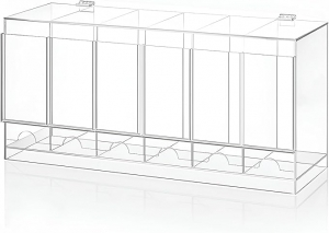 Distributeur de collection en acrylique transparent à 6 emplacements 