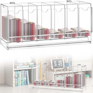 Distributeur de collection en acrylique transparent à 6 emplacements 