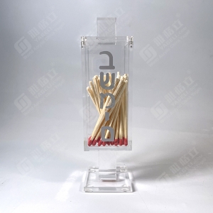 Boîte porte-allumettes Judaica Shabbat en lucite avec couvercle magnétique 