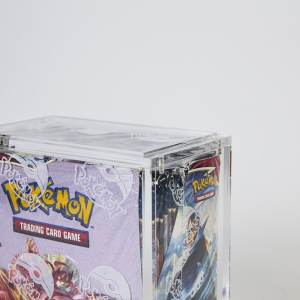 Boîte de protection et présentoir empilable en acrylique pour boosters Pokémon TCG 